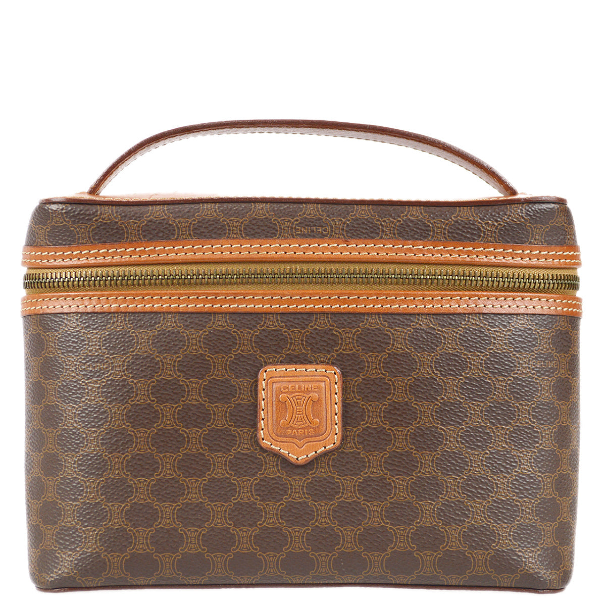 Celine Macadam Vanity Handbag Brown 180520